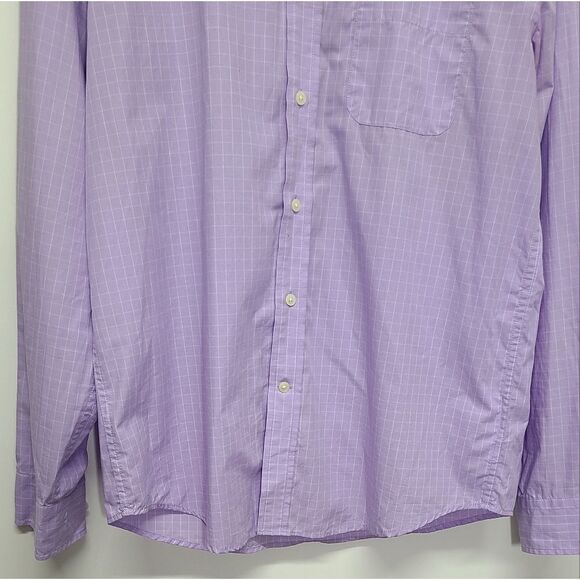 GAP Men's Casual Fitted Button Down Cotton Purple Shirt Size Medium - Picture 4 of 9